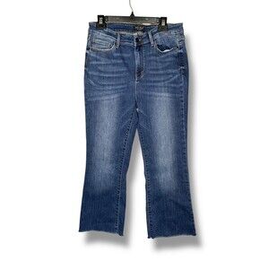 Judy Blue bootcut jeans size 13/31 Style#JB82550DK Frey hem